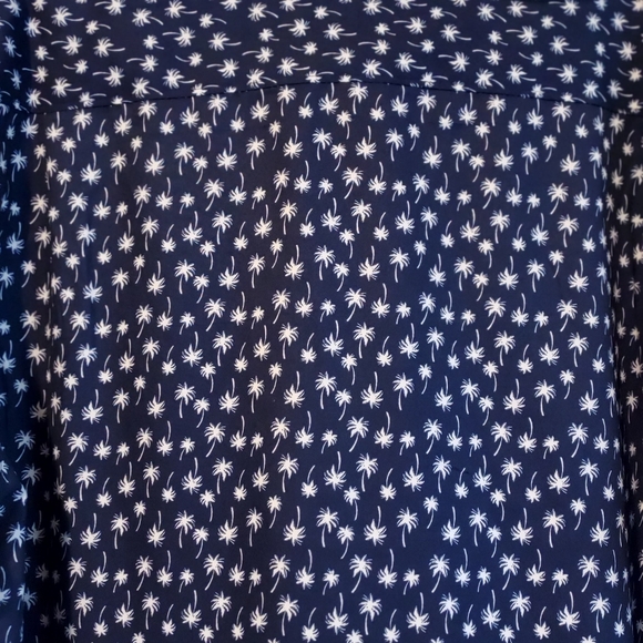 Heritage Report Collection Stretch Mens Shirt Navy Palm Tree XXL Hawaiian Cruise - Picture 11 of 12